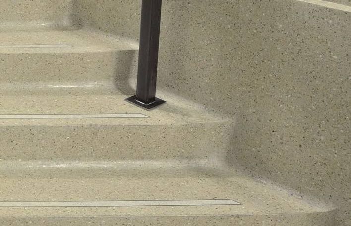 楼梯现浇水磨石地面效果图