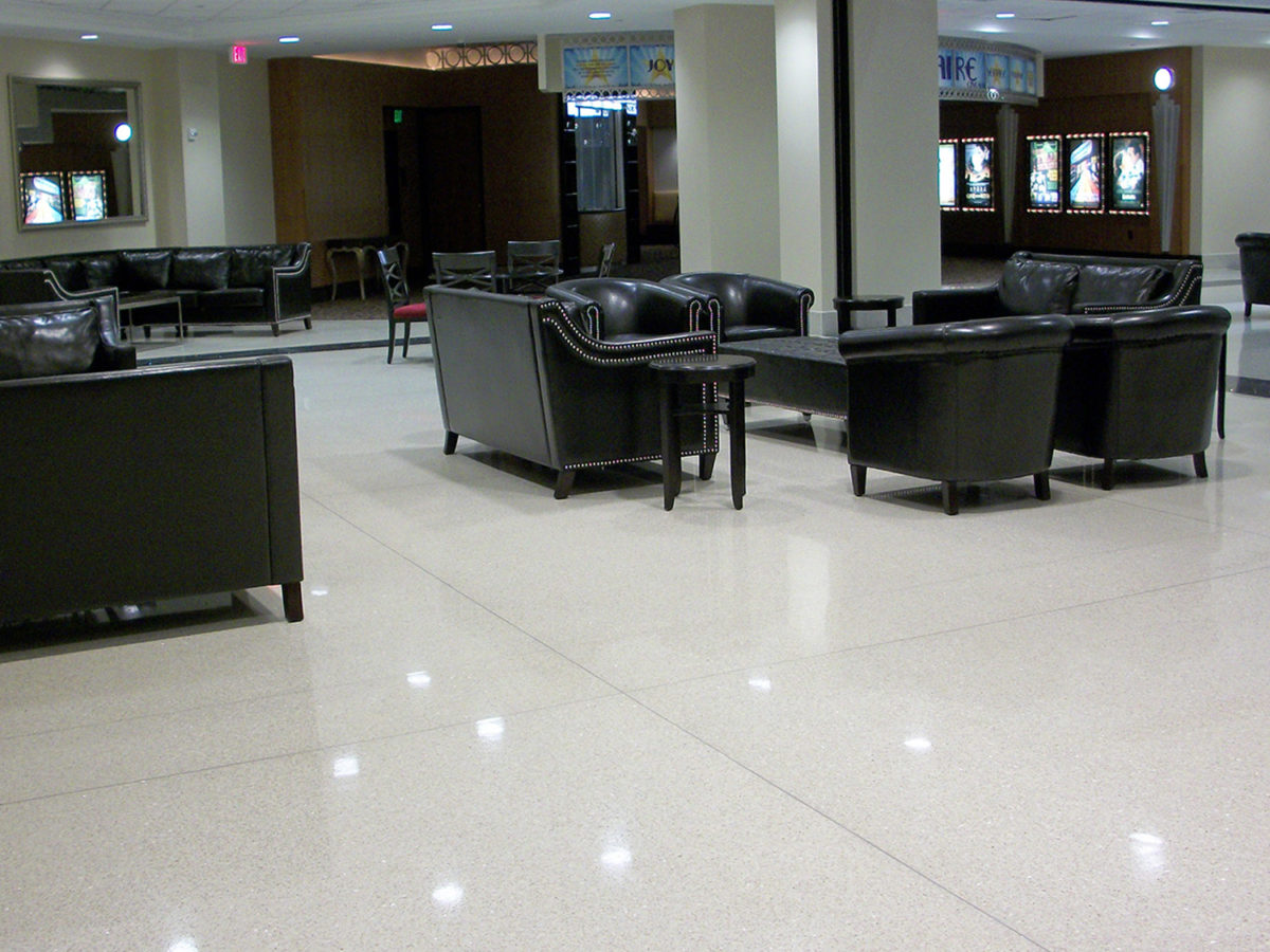 客厅现浇水磨石地面效果图